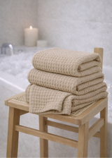 Linen bathroom towel