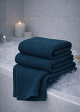 Linen bathroom towel