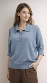 Kašmira Polo džemperis ar spīdumu