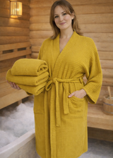 Linen bathroom towel