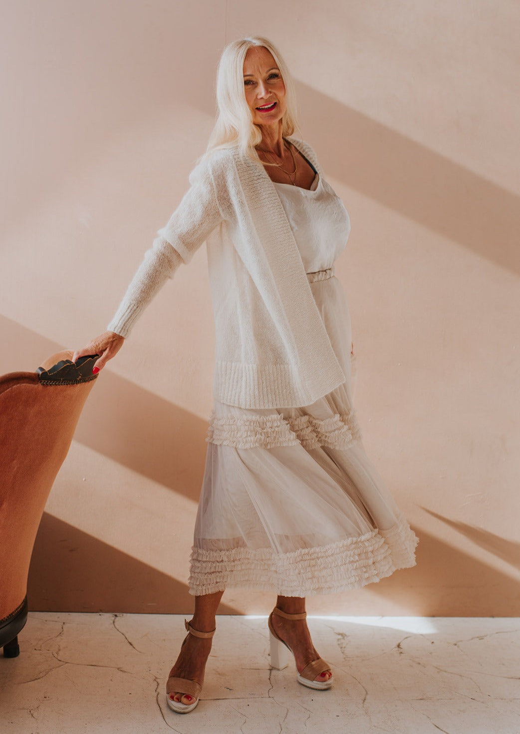 Tulle Skirt with Satin Underskirt