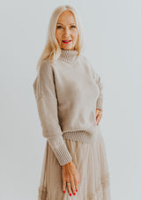 Soft merino wool turtleneck sweater