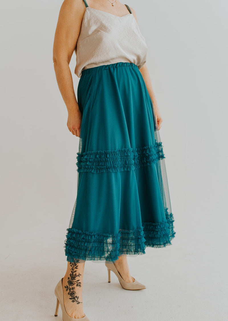 Tulle skirt with satin underskirt – RENATE ROSE - Main Image