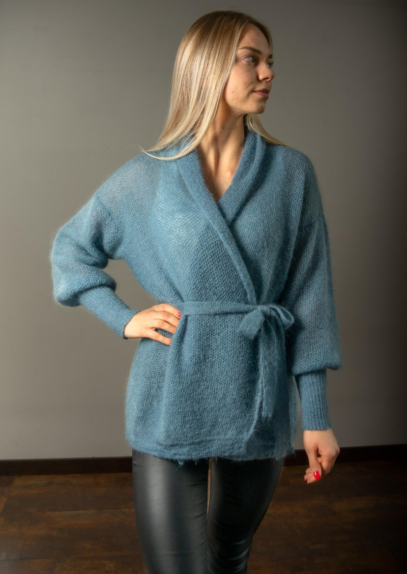 Classic mohair jacket with flared sleeves