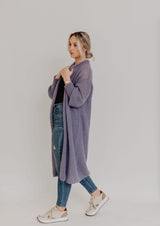 Lavender classic style mohair jacket with flared sleeves