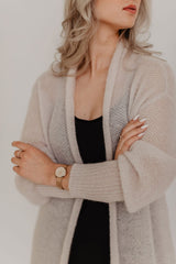 Classic mohair jacket with flared sleeves